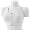 Tek Gear® Zip-Front Medium-Impact Sports Bra -Tek Gear Fashion 4657353 White