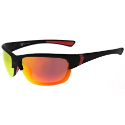 Men's Tek Gear® Black Polarized Mirrored Semi-Rimless Sunglasses