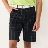 Men's Tek Gear® Plaid Flat-Front Golf Shorts -Tek Gear Fashion 4826634 Mineral Black