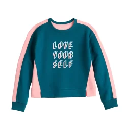 Girls 7-16 Tek Gear® Ultrasoft Fleece Graphic Sweatshirt