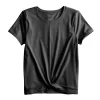Girls 7-16 Tek Gear® Soft Tek Twist Hem Tee In Regular & Plus -Tek Gear Fashion 5005956 Mineral Black