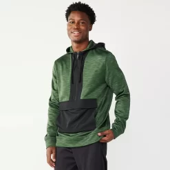 Men's Tek Gear® Performance Fleece Mixed Media Pullover Hoodie