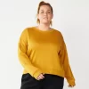 Plus Size Tek Gear® Crewneck Fleece Sweatshirt -Tek Gear Fashion 5187076 Brassy Gold