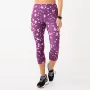 Petite Tek Gear® Core High-Waisted Capri Leggings -Tek Gear Fashion 5236295 Purple Spots