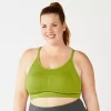 Plus Size Tek Gear® Seamless Low-Impact Sports Bra -Tek Gear Fashion 5282906 Encore Olive