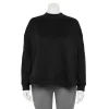 Plus Size Tek Gear® Ultrasoft Fleece Mockneck Sweatshirt -Tek Gear Fashion 5540359 Black