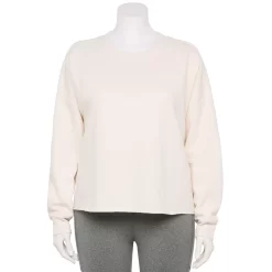 Plus Size Tek GearĀ® Easy Ultrasoft Fleece Crewneck Sweatshirt