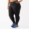Plus Size Tek Gear® Core High-Waisted Side Pocket 7/8 Leggings -Tek Gear Fashion 5568006 Black