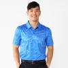 Men's Tek Gear® Slim-Fit Topographic Print Polo -Tek Gear Fashion 5642121 Topography Blue