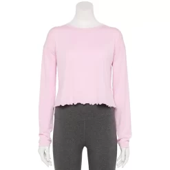 Women's Tek GearĀ® Lettuce-Edge Cross-Back Top