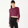 Women's Tek Gear® Ruffle Cutout Crop Tee -Tek Gear Fashion 5653472 Night Sangria