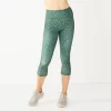 Women's Tek Gear® Ultrastretch Pocket High-Waisted Capri Leggings 1 Women's Tek Gear® Ultrastretch Pocket High-Waisted Capri Leggings -Tek Gear Fashion 5660787 Green Leopard