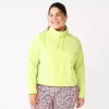 Plus Size Tek Gear® Microfleece Crop Cowlneck Sweatshirt -Tek Gear Fashion 5664967 Real Lemon