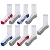 Boys Tek Gear® Cushioned 8-pack + 1 Bonus Pair Performance Crew Socks 1 Boys Tek Gear® Cushioned 8-pack + 1 Bonus Pair Performance Crew Socks -Tek Gear Fashion 5684806 White