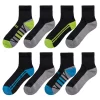 Boys Tek Gear® Cushioned 8-pack Performance Quarter Socks -Tek Gear Fashion 5758092 Black