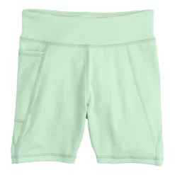 Girls 7-16 Tek GearĀ® High-Waisted Side Pocket Bike Shorts In Regular & Plus